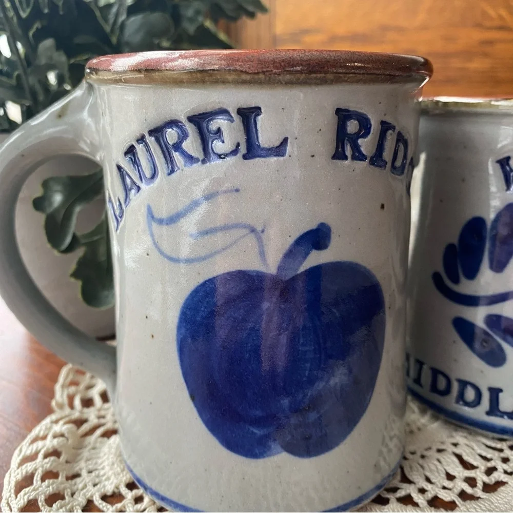 Blue and White Ceramic Mugs